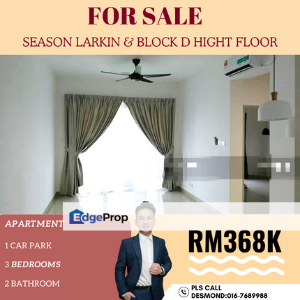 Season Larkin/Block d hight floor, Johor, Johor Bahru