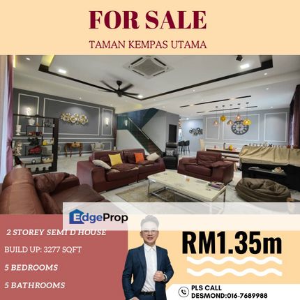 Kempas Utama/Double Storey Semi D, Johor, Johor Bahru