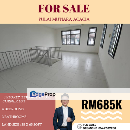 Pulai Mutiara Acacia/3 Storey Terrace, Johor, Kangkar Pulai