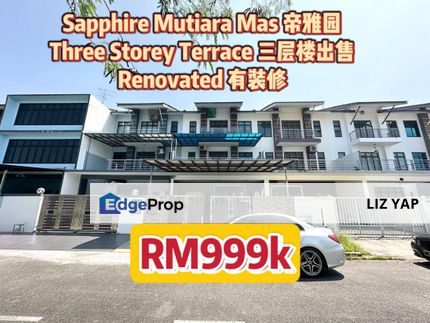 Three Storey Terrace Renovated Taman Mutiara Mas , Johor, Skudai