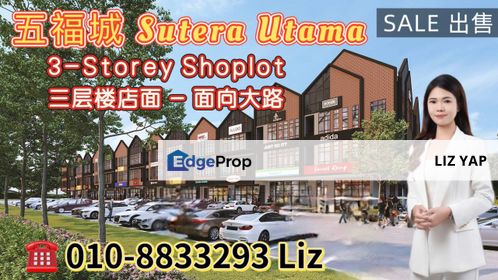 Three Storey Shoplot Facing Mainroad Sutera Utama Sutera Pulai , Johor, Skudai