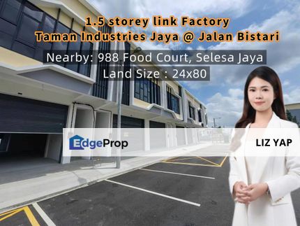 1.5 Storey Link Factory Jalan Bistari Taman Industrial Jaya Skudai  Selesa Jaya, Johor, Skudai