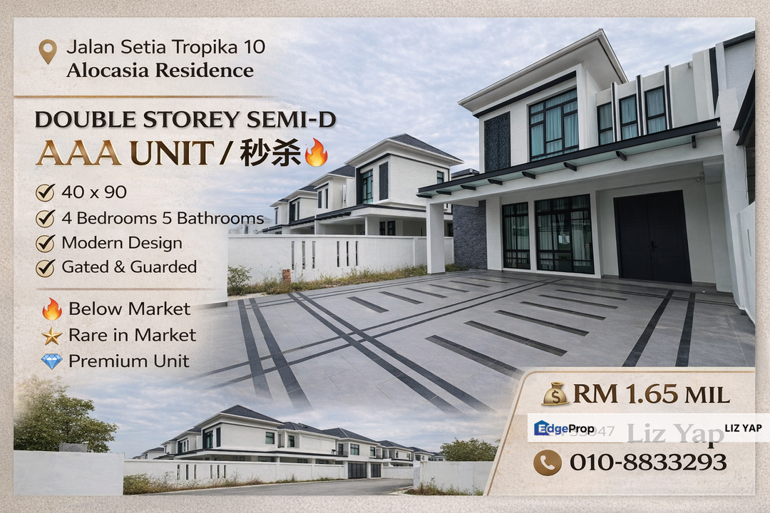 Palmyra Sanctuary   Jalan Setia Tropika 10 @ Alocasia Residence  Double Storey Semi-D, Johor, Setia Tropika