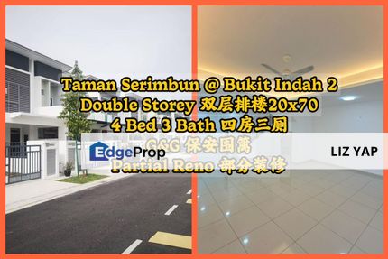 double storey terraced house in bukit indah serimbum, Johor, Johor Bahru