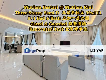 Three storey semi-d house in Mutiara Bestari, Johor, Johor Bahru