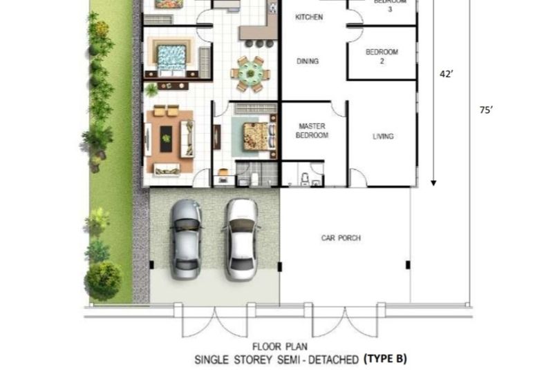 Projek Baru Semi D Taman Indah, Jeniang For Sales