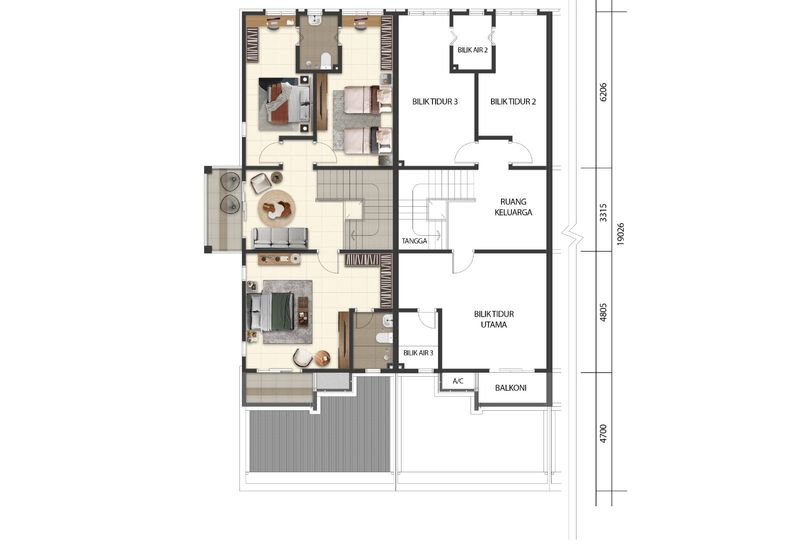 WTS: NEW PROJECT FREEHOLD, DOUBLE STOREY TERRACE - Casa Impian 2