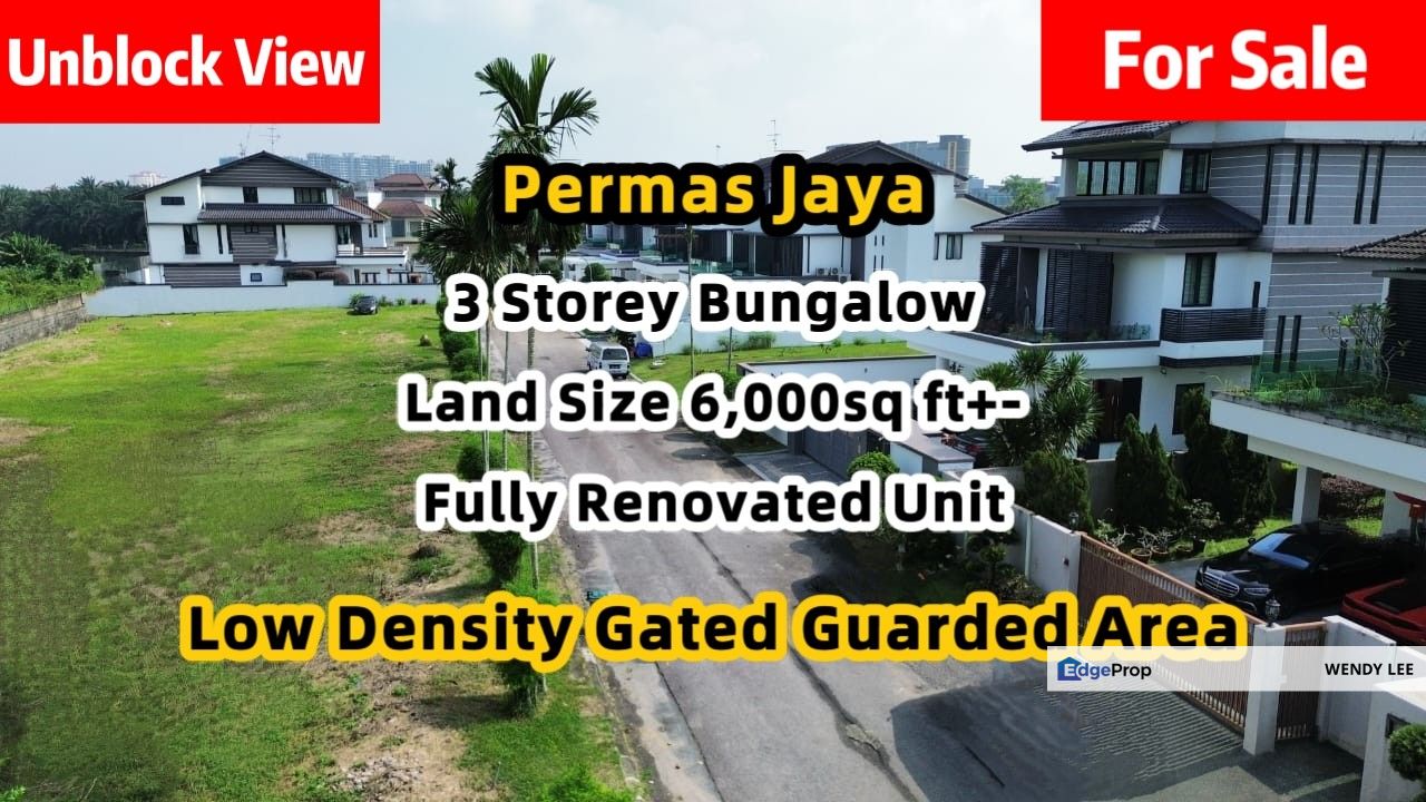Permas Jaya Unblock View Bungalow House Low Density Gated Guarded Fully Renovated For Sale, Johor, Permas Jaya/Senibong
