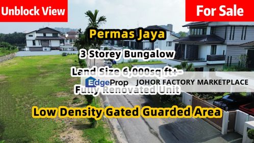 Permas Jaya Unblock View Bungalow House Low Density Gated Guarded Fully Renovated For Sale, Johor, Permas Jaya/Senibong