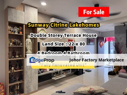 Iskandar Puteri Sunway Citrine Lakehomes Fully Renovation Double Storey Terrace House For Sale, Johor, 