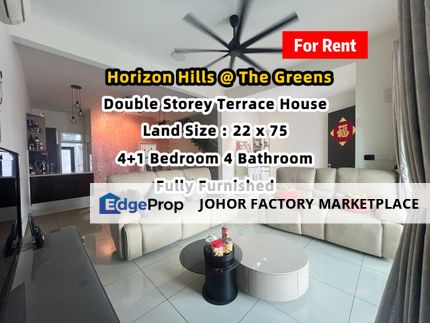 Horizon Hills The Green Double Storey Terrace House Fully Furnished Unit For Rent, Johor, 