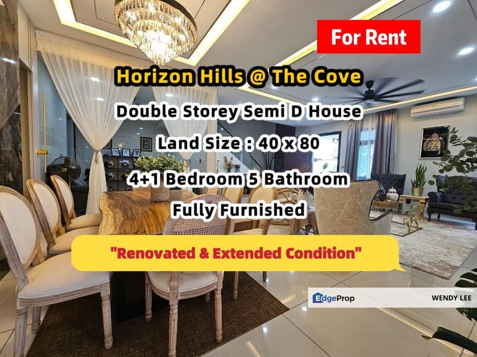 Horizon Hills The Cove Double Storey Semi Detached House Fully Furnished For Rent, Johor, 