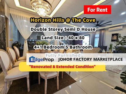 Horizon Hills The Cove Double Storey Semi Detached House Fully Furnished For Rent, Johor, 