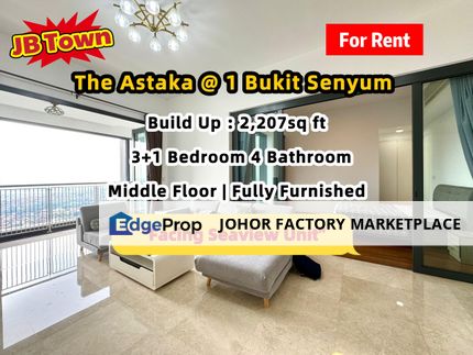 The Astaka JB Town Seaview Fully Furnished Middle Floor Unit For Rent, Johor, Johor Bahru