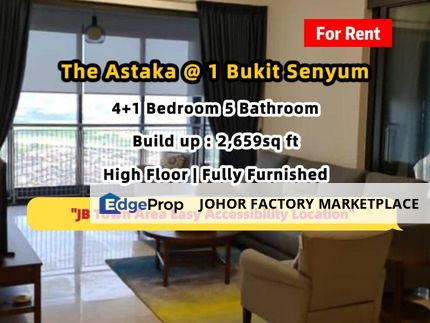 The Astaka JB Town Area Large Type High Floor Fully Furnished For Rent, Johor, Johor Bahru