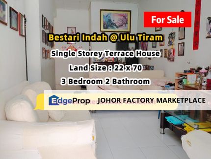 Bestari Indah Ulu Tiram Renovated Single Storey Terrace House For Sale, Johor, Ulu Tiram