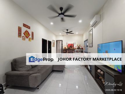 Taman Megah Ria Single Storey Semi Detached House Fully Renovation Well Condition For Sale , Johor, Masai