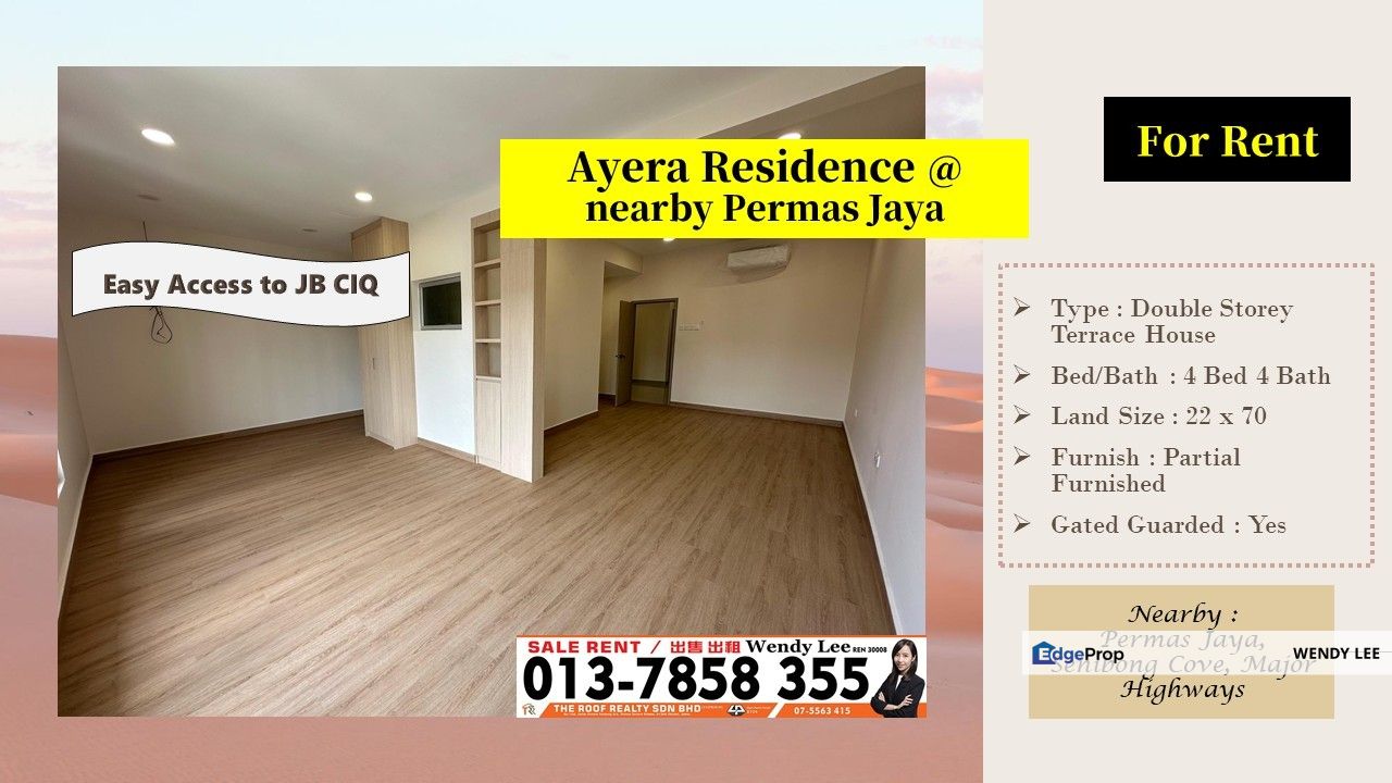 Ayera Residence | nearby Permas Jaya | Double Storey Terrace House | Renovated | Easy Access to JB CIQ, Johor, Masai