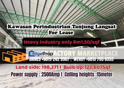 Tanjung Langsat ,heavy industry Rm1.50/sqf, Johor, Pasir Gudang