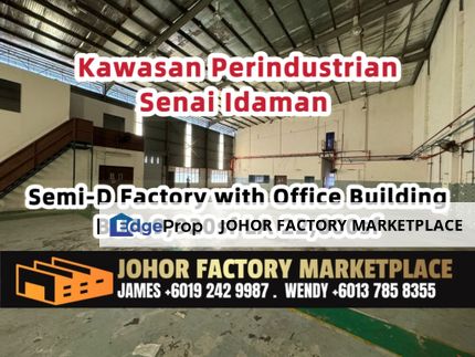 Senai Idaman Semi-D Factory with Office Building , Johor, Senai