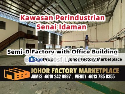 Senai Idaman Semi-D Factory with Office Building , Johor, Senai