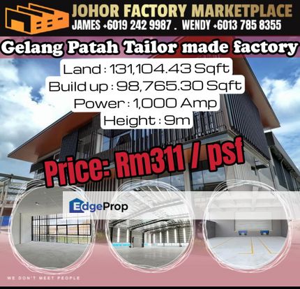 Tailor made factory ,Gelang Patah ,18month complet, Johor, Gelang Patah