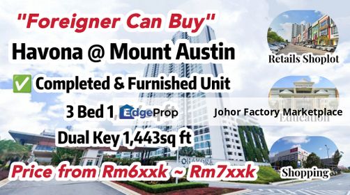 Low Density Austin Luxury Apartment Foreigner Can Buy Mount Austin Apartment Havona , Johor, Johor Bahru