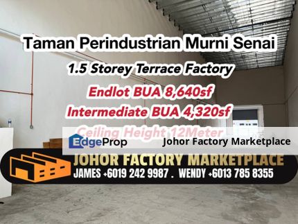 Endlot & Intermediate Lot Available For Rent , Johor, Senai