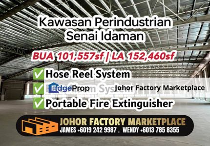 Senai Idaman BUA101k sf Detached Factory with Hose Reel System, Johor, Senai