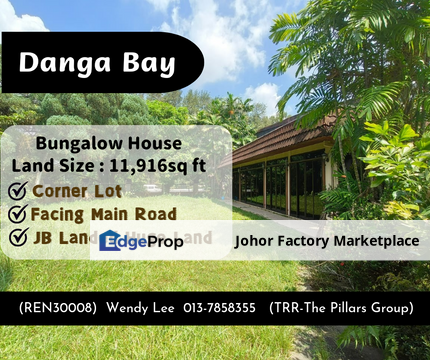 JB Area Danga Bay Bungalow House Large Land Area For Sale , Johor, Johor Bahru