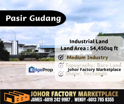 Pasir Gudang Medium Industry Land Build Up 54k For Rent, Johor, Pasir Gudang