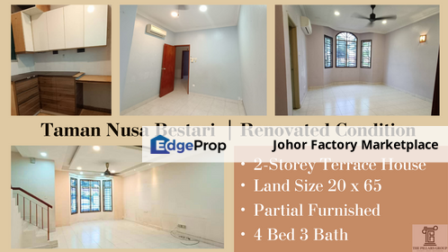 Nusa Bestari Renovated Double Storey House For Sale Area Skudai Bukit Indah Iskandar Puteri, Johor, Skudai