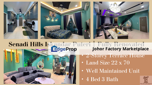 Iskandar Puteri Senadi Hills Fully Renovated Double Storey Terrace House For Sale, Johor, Nusajaya