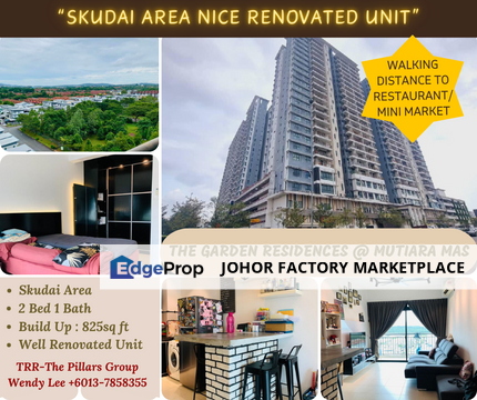 The Garden Residences/Mutiara Mas/Skudai Area/Apartment/Service Residence/Condo/Walking Distance to Shoplot, Johor, Skudai