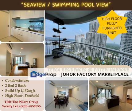 Teega Residence/Puteri Harbour/Iskandar Puteri/Condominium/High Floor/Seaview /Swimming Pool View/Fully Furnished/Condo For Sale, Johor, Kota Iskandar
