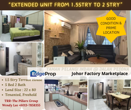 Pelangi Indah/Gated Guarded/Extended Unit For Sale/Jalan Pesona/Terrace House/Ulu Tiram, Johor, Ulu Tiram