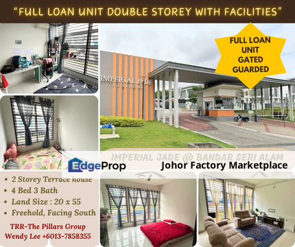 Full Loan/Imperial Jade Residence/Bandar Seri Alam/Jalan Jed Sadu/Double Storey Terrace House For Sale, Johor, Masai