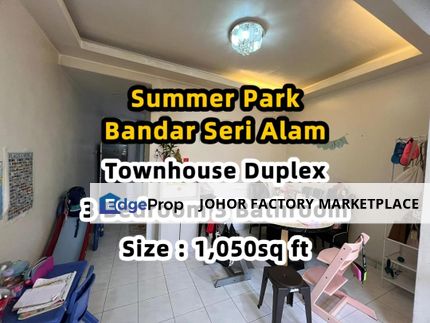 Seri Alam Summer Park Townhouse Duplex Unit For Sale, Johor, Masai