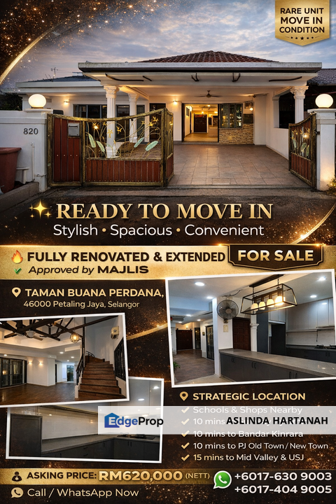 🔥🔥Petaling Jaya-Rumah CANTIK di TAMAN BUANA PERDANA,Petaling Jaya, Selangor, Petaling Jaya