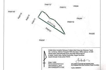 Tanah Lot Pertanian Mukim Labu PEGANGAN BEBAS