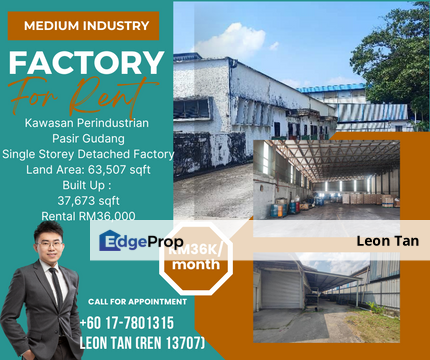 Medium Industry Factory Pasir Gudang JB, Johor, Pasir Gudang