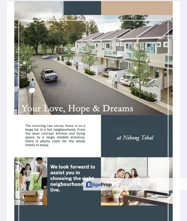🏡 New Project 𝗡𝗶𝗯𝗼𝗻𝗴 𝗧𝗲𝗯𝗮𝗹 双层排屋 2 Sty House For Sale , Penang, Nibong Tebal