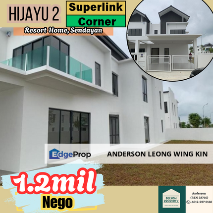 💥𝐄𝐱𝐪𝐮𝐢𝐬𝐢𝐭𝐞 𝐋𝐮𝐱𝐮𝐫𝐲 𝐒𝐮𝐩𝐞𝐫𝐥𝐢𝐧𝐤 𝐂𝐨𝐫𝐧𝐞𝐫 𝐋𝐨𝐭 𝐟𝐨𝐫 𝐒𝐚𝐥𝐞 𝐚𝐭 𝐇𝐢𝐣𝐚𝐲𝐮 𝟐 𝐅𝐨𝐫 𝐒𝐚𝐥𝐞💥, Negeri Sembilan, Seremban