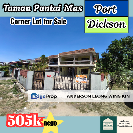 💥𝟐 𝐒𝐭𝐨𝐫𝐞𝐲 𝐂𝐨𝐫𝐧𝐞𝐫 𝐋𝐨𝐭 𝐚𝐭 𝐓𝐦𝐧 𝐏𝐚𝐧𝐭𝐚𝐢 𝐌𝐚𝐬 𝐏𝐨𝐫𝐭 𝐃𝐢𝐜𝐤𝐬𝐨𝐧 𝐅𝐨𝐫 𝐒𝐚𝐥𝐞, Negeri Sembilan, Port Dickson