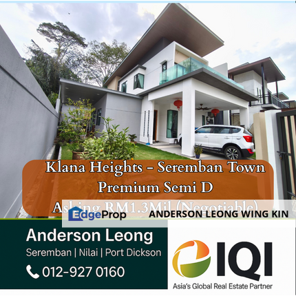Klana Heights, Seremban Lake Garden - Exclusive & Elegant Semi D For Sale, Negeri Sembilan, Seremban