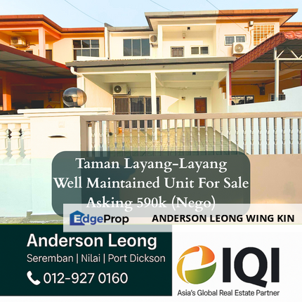 🏡𝐓𝐚𝐦𝐚𝐧 𝐋𝐚𝐲𝐚𝐧𝐠-𝐋𝐚𝐲𝐚𝐧𝐠, 𝐒𝐞𝐫𝐞𝐦𝐛𝐚𝐧 - 𝐑𝐞𝐟𝐮𝐫𝐛𝐢𝐬𝐡𝐞𝐝 𝟐 𝐒𝐭𝐨𝐫𝐞𝐲 𝐔𝐧𝐢𝐭 𝐅𝐨𝐫 𝐒𝐚𝐥𝐞, Negeri Sembilan, Seremban