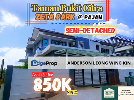 Fully Renovation & Well Maintained 2 Storey Semi D at Taman Bukit Citra (ZetaPark) Pajam For Sale, Negeri Sembilan, Nilai