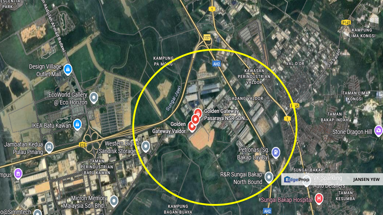 Valdor - Industrial Land to be develop RM120 psf, Penang, Sungai Jawi