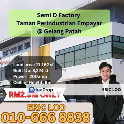 Semi D Kawasan Perindustrian Empayar, Gelang Patah, Nusajaya, Johor, Gelang Patah