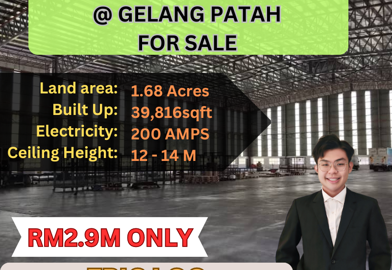 Gelang Patah, Iskandar Puteri, Nusajaya Detached Warehouse / Factory High Ceiling